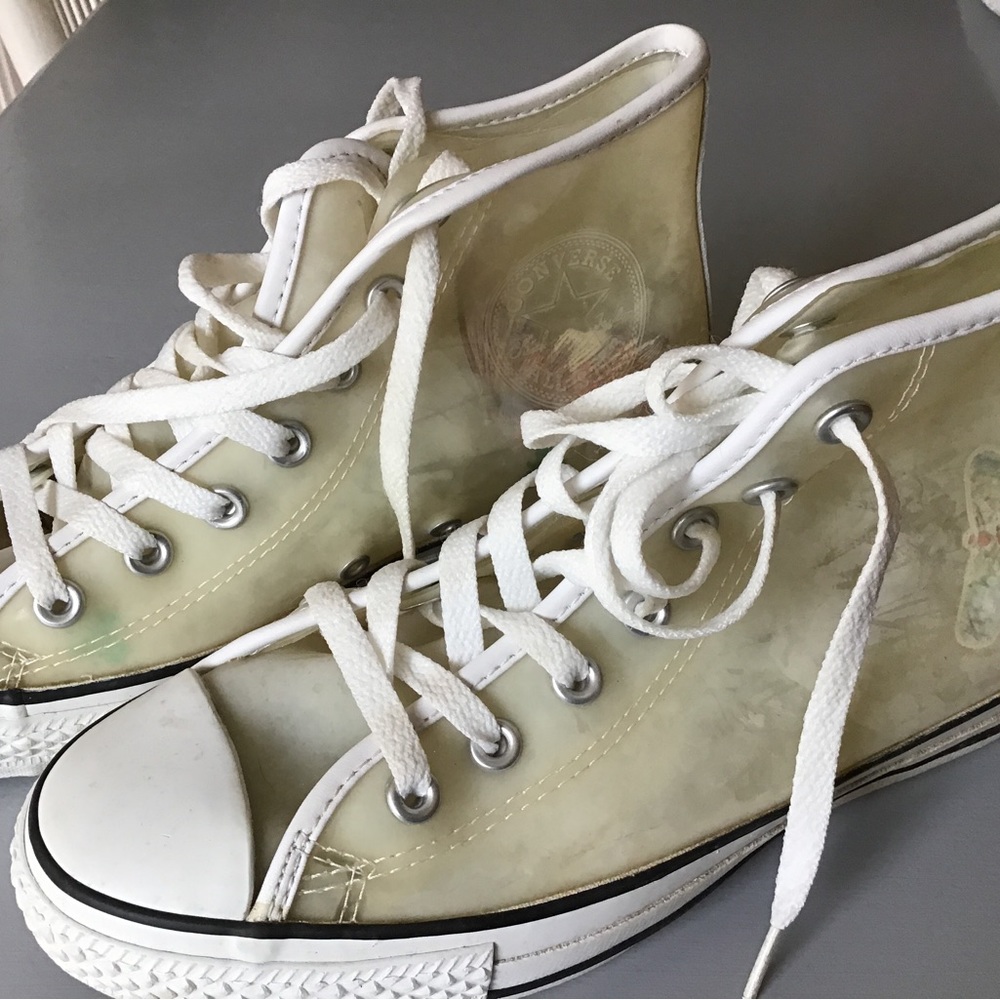 Converse All Stars translucent High Tops Size 8